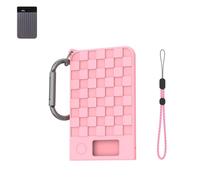 Silicone Protective Case Compatible with Plaud Note Pro Smart AI Recorder, Shockproof Cover with Carabiner, Skin for Voice Device，Pink