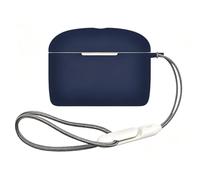 Silicone Protective Case Compatible with Sennheiser Momentum True Wireless 5, Shockproof Cover with Lanyard, Sweat-Resistant Skin for Earbud Charging Box，Blue