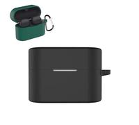 Silicone Protective Case Compatible with Sony WF-1000XM6, Silicone Case, Shockproof, Dustproof, Wireless Charging Support, Carabiner Included (Black)