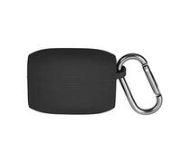 Silicone Protective Case Cover for Jabra Elite 65t with Anti-Lost Hook (Black)