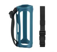 Silicone Protective Case Cover for JBL Flip5 Blue-tooth Speaker with Anti-Fall for PROTECTION Built-in Hand Strap Carrying Design Compatible with Flip 5 Black Blue