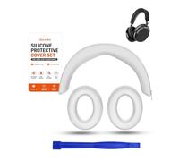 Silicone Protective Case Cover for Sennheiser MOMENTUM 5, 4-Piece Headphones Accessories Kit Includes 2 Earpad Sleeves, 1 Headband Protector & Premium Pry Tool, Anti-Scratch,Gray