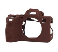 Silicone Protective Case for A7R5, Soft Shockproof Anti Slip Camera Body Skin Cover Case Digital Camera Housing Cover for A7R5 (Brown)
