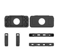 Silicone Protective Case for ANBERNIC RG35XX H, Carrying Case with Lanyard, Shock-Absorption, Non-Slip and Anti-Scratch Design Cover Protector (Black)