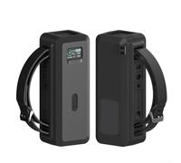 Silicone Protective Case for Anker 737 Power Bank with Portable Handle, Shockproof Skin Cover Sleeve for 24000mAh Battery Pack, Travel Accessories for Camping(Black)