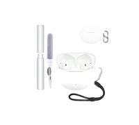 silicone protective case for anker oppo enco free 4 earbuds - durable and eco-friendly toergy earphone cover with precise holes and charging compatibility - shock-proof, comfortable touch,white
