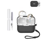 Silicone Protective Case for Anker Soundcore AeroClip Earbuds - Durable and Eco-Friendly Bluetooth Earphone Cover with Precise Holes and Charging Compatibility - Shock-proof, Comfortable Touch,Black