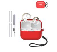 Silicone Protective Case for Anker Soundcore AeroClip Earbuds - Durable and Eco-Friendly Bluetooth Earphone Cover with Precise Holes and Charging Compatibility - Shock-proof, Comfortable Touch,Red