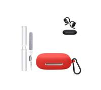 Silicone Protective Case for Anker soundcore AeroFit 2 Earbuds - Durable and Eco-Friendly Bluetooth Earphone Cover with Precise Holes and Charging Compatibility - Shock-proof, Comfortable Touch,Red