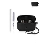 Silicone Protective Case for Audio-Technica ATH-CKS30TW Earbuds - Durable and Eco-Friendly Bluetooth Earphone Cover with Precise Holes - Black