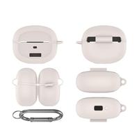 Silicone Protective Case for Baseus Bowie MC1 - Dustproof Cover & Travel Storage Pouch for Bone Conduction Headphones, Soft-Touch Shockproof Shell (Beige)