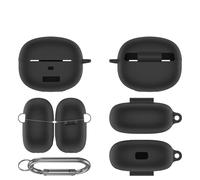 Silicone Protective Case for Baseus Bowie MC1 - Dustproof Cover & Travel Storage Pouch for Bone Conduction Headphones, Soft-Touch Shockproof Shell (Black)