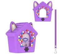 Silicone Protective Case for Bitzee Doghouse Interactive Digital Pet, Shockproof Protective Cover for Doghouse Bitzee Virtual Electronic Pets Accessories with Lanyard (purple)