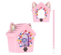 Silicone Protective Case for Bitzee Doghouse Interactive Digital Pet, Shockproof Protective Cover for Doghouse Bitzee Virtual Electronic Pets Accessories with Lanyard (pink)