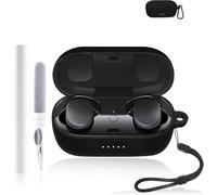 Silicone Protective Case for Bose QuietComfort Earbuds - Durable and Eco-Friendly Bluetooth Earphone Cover with Precise Holes - Black