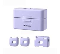 Silicone Protective Case for DJI Mic Mini, Full Set Cover for Transmitters/Receiver/Charging Case, Shockproof Non-Slip Skin with Precise Cutouts for Microphone Accessories (2 TX+1 RX Set Purple)