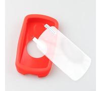Silicone protective case for Garmin Edge1030 and Edge1030 Plus bicycle computer, compatible with bike stopwatch and featuring screen film for extra protection (Red)