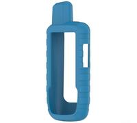 Silicone Protective Case for Garmin GPSMAP 66i 67i, Shockproof Anti-Scratch Cover with Screen Film, Soft Grip Shell for Hiking Biking Running, Black(Blue)