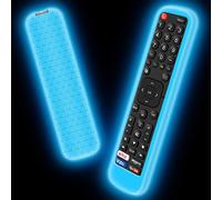 Silicone Protective Case for Hisense EN2A27 Remote Control, Anti-Slip Battery Back Cover for Hisense EN-2A27 Smart TV Remote Skin Sleeve Protector (Glow Blue)