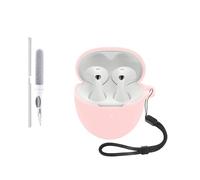 Silicone Protective Case for HUAWEI FreeBuds 6 Earbuds - Durable and Eco-Friendly Bluetooth Earphone Cover with Precise Holes and Charging Compatibility - Shock-proof, Comfortable Touch,Pink