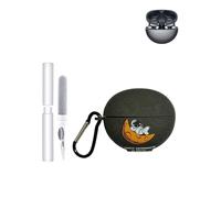 Silicone Protective Case for Huawei Freeclip Earbuds - Durable and Eco-Friendly Bluetooth Earphone Cover with Precise Holes and Charging Compatibility - Shock-proof, Comfortable Touch,Space Black