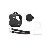 Silicone Protective Case for Insta.360 Go Ultra Camera Body, Protective Cover with Screen and Lens Films for Insta.360 Go Ultra, Equip Lens Cap and Lanyard (Black)