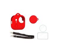 Silicone Protective Case for Insta.360 Go Ultra Camera Body, Protective Cover with Screen and Lens Films for Insta.360 Go Ultra, Equip Lens Cap and Lanyard (Red)