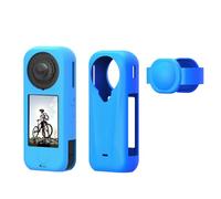 Silicone Protective Case for Insta360 X4 Air, Protective Sleeve with Lens Protection Soft Skin Cover Anti-Drop Dustproof Body Protector Case for X4 Air Sports Camera (blue)