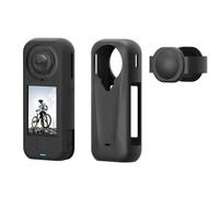 Silicone Protective Case for Insta360 X4 Air with Lens Cap, Soft Silicone Cover Protective Sleeve Skin Case & Lens Guard Protector for Insta 360 X4 Air Camera Accessories (Black)