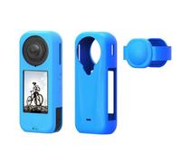 Silicone Protective Case for Insta360 X4 Air with Lens Cap, Soft Silicone Cover Protective Sleeve Skin Case & Lens Guard Protector for Insta 360 X4 Air Camera Accessories (Blue)