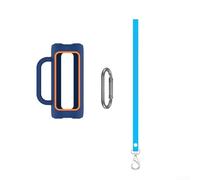 Silicone Protective Case for JBL Grip Portable Speaker with Shoulder Strap, Soft Travel Cover Shield Against Drops and Scratches, Black Blue(Blue)