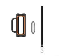 Silicone Protective Case for JBL Grip Portable Speaker with Shoulder Strap, Soft Travel Cover Shield Against Drops and Scratches, Black Blue(Black)