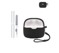 Silicone Protective Case for JBL Tune 245NC TWS Wireless Bluetooth Earbuds - Durable and Eco-Friendly Earphone Cover with Precise Holes,Black