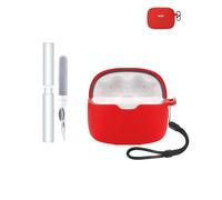 Silicone Protective Case for JBL Tune 245NC TWS Wireless Bluetooth Earbuds - Durable and Eco-Friendly Earphone Cover with Precise Holes,Red