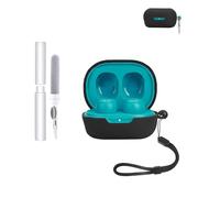Silicone Protective Case for JLab JBuds Mini Earbuds - Durable and Eco-Friendly Bluetooth Earphone Cover with Precise Holes and Charging Compatibility - Shock-proof, Comfortable Touch,Black