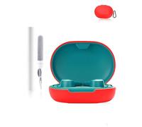 Silicone Protective Case for JLab JBuds Sport ANC 4 Earbuds - Durable and Eco-Friendly Bluetooth Earphone Cover with Precise Holes and Charging Compatibility - Shock-proof, Comfortable Touch - Red