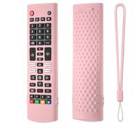 Silicone Protective Case for LG AKB75375604 AKB75095302 AKB73715601 for LG AKB Series Smart TV Anti-Lost Shockproof Remote Control Cover Holder Skin Sleeve (Pink)