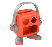 Silicone Protective Case For Mini 2024 Player, Anti-Scratch Story Machine Organizer Bag with Card Slot Portable Audio Player Case Accessory for Kids Music Players-Orange grey