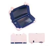 Silicone Protective Case for New for Nintendo for 3DS LL XL, Soft Shockproof Cover with 3D Cat Pattern, Full Body Skin-Friendly Sleeve for Gaming Console(Pink)