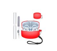 silicone protective case for OPPO Enco Clip earbuds,toergy Eco-friendly bluetooth earbud case with precise hole positioning - shock-proof & scratch resistant, comfortable touch,red