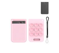 Silicone Protective Case for PLAUD Note AI Voice Recorder - Durable and Eco-Friendly Recorder Cover with Precise Holes and Charging Compatibility - Shock-proof, Comfortable Touch,Pink