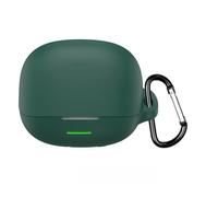 Silicone Protective Case for QCY MeloBuds N65 Earbuds, Soft Skin Cover Sleeve Anti-Drop Shockproof Headphone Protection Case with Carabiner (Green)