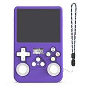 Silicone Protective Case for R36S Game Console, Soft Skin Cover Sleeve with Lanyard Dust-Proof Shockproof All-Round Protector Anti-fall Special Case (purple)