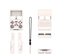Silicone Protective Case for R40S PRO Retro Handheld Game Console, Drop Protection Simple Solid Color Soft Sleeve Cover Skin Protection with Lanyard (Light White)