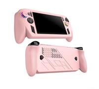 Silicone Protective Case for ROG X with Thumb Grips, Shockproof Anti-Scratch Soft Skin Cover, Textured Grip Shell Bumper in Black White Pink(White)