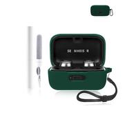 Silicone Protective Case for Sennheiser MOMENTUM True Wireless 4 Earbuds - Durable and Eco-Friendly Bluetooth Earphone Cover with Precise Holes - Dark Green