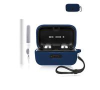 Silicone Protective Case for Sennheiser MOMENTUM True Wireless 4 Earbuds - Durable and Eco-Friendly Bluetooth Earphone Cover with Precise Holes - Dark Blue