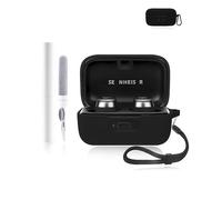 Silicone Protective Case for Sennheiser MOMENTUM True Wireless 4 Earbuds - Durable and Eco-Friendly Bluetooth Earphone Cover with Precise Holes - Black