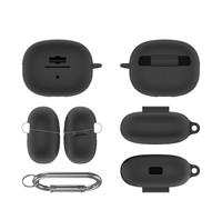 Silicone Protective Case for SHOKZ OpenDots ONE, Earphone Shockproof Cover Dustproof Sleeve Soft Shell with Carabiner (black)