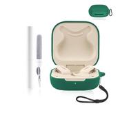 Silicone Protective Case for SHOKZ OpenFit 2 Earbuds - Durable and Eco-Friendly Bluetooth Earphone Cover with Precise Holes - Dark Green